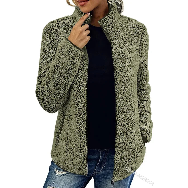 Fleecejacke für Damen in Burgunderrot