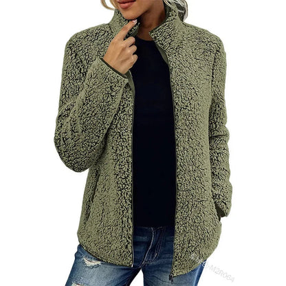 Fleecejacke für Damen in Burgunderrot