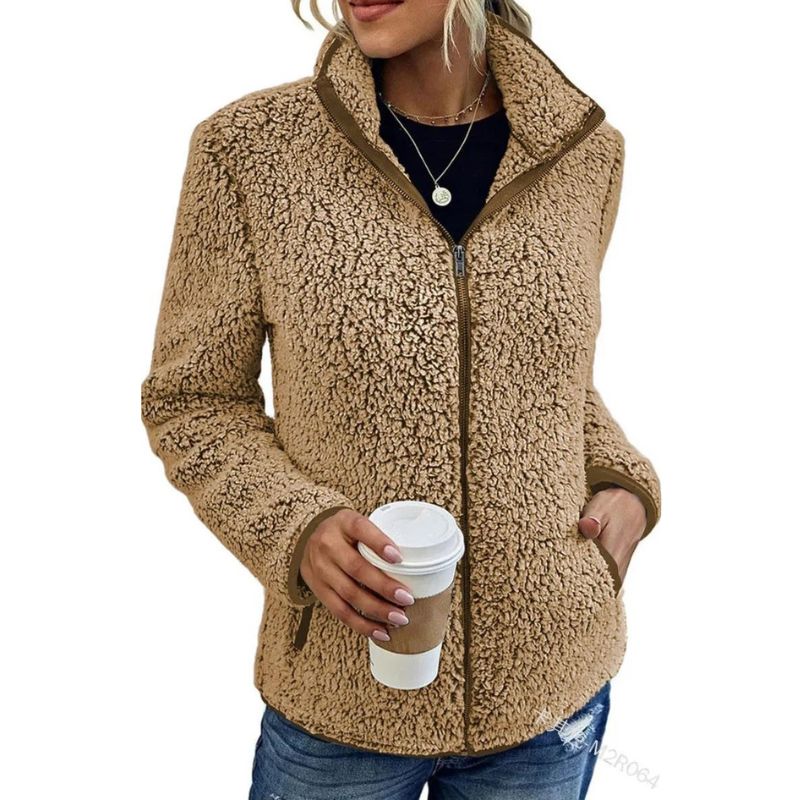 Fleecejacke für Damen in Burgunderrot