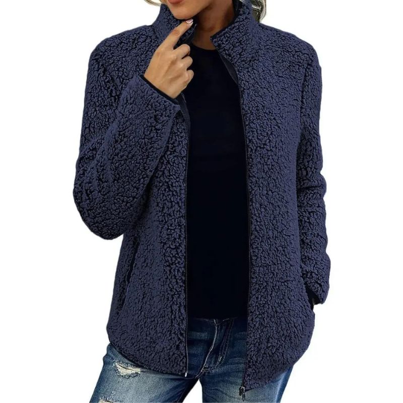 Fleecejacke für Damen in Burgunderrot