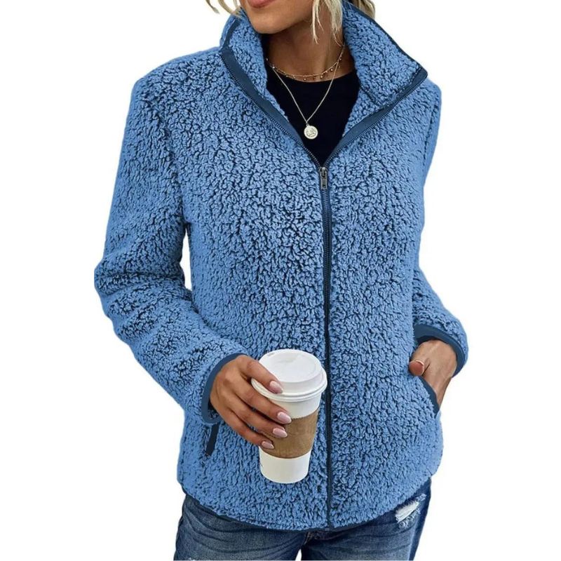 Fleecejacke für Damen in Burgunderrot