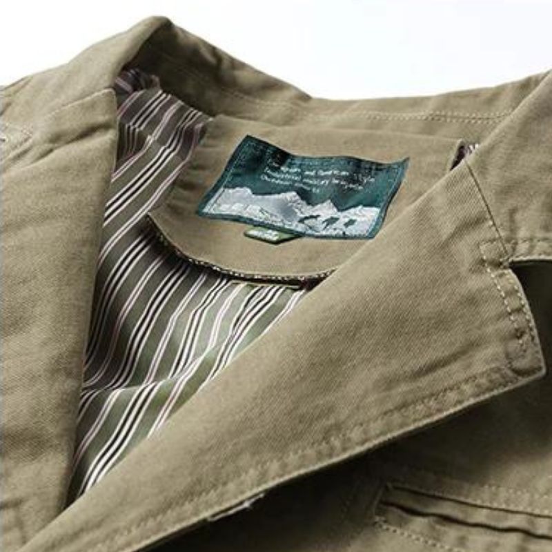 Wetterjacke mit Kapuze in Khaki
