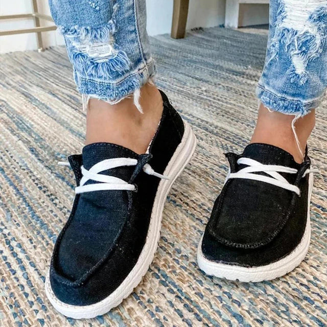 Damen-Schnürschuhe in Grau