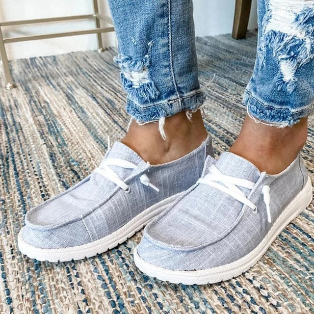Damen-Schnürschuhe in Grau