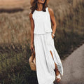 Lolas-Mode – entspanntes weißes maxikleid