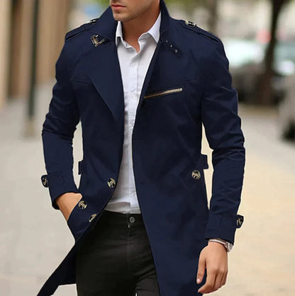 Herren-Trenchcoat - Klassischer Old Money Stil in Beige