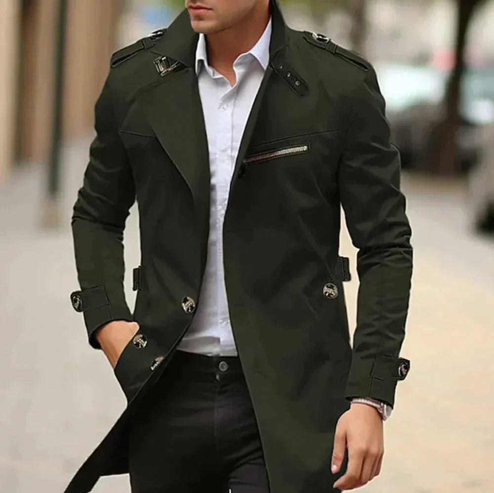Herren-Trenchcoat - Klassischer Old Money Stil in Beige