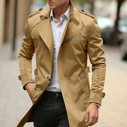 Herren-Trenchcoat - Klassischer Old Money Stil in Beige
