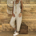 Damen Jumpsuit mit lockerem Schnitt und schmalen Trägern