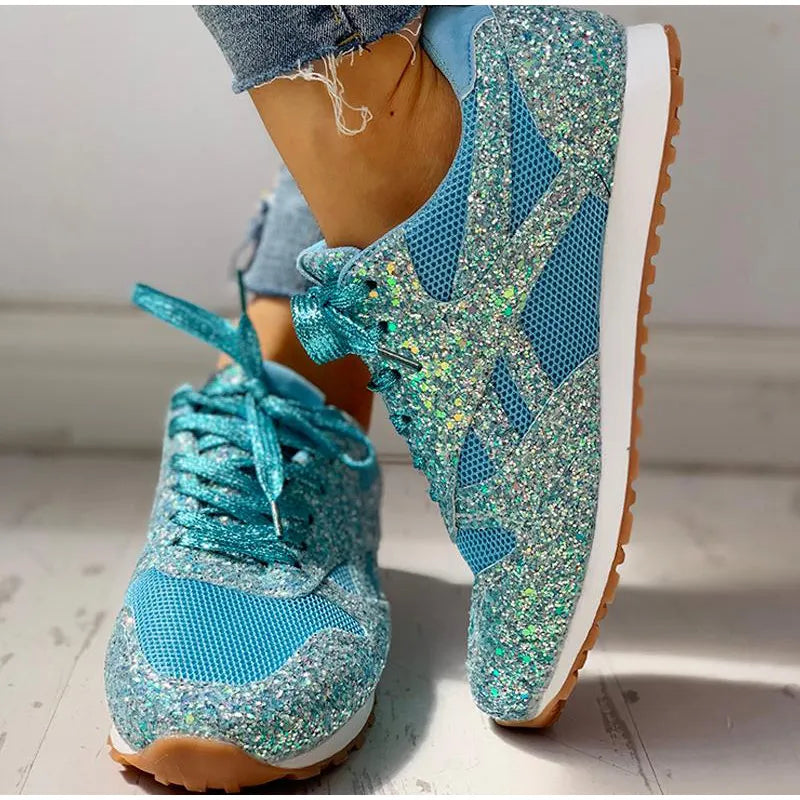 Lolas-Mode – sportschuhe mit pailletten für damen
