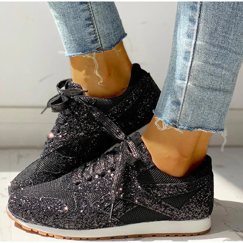 Lolas-Mode – sportschuhe mit pailletten für damen