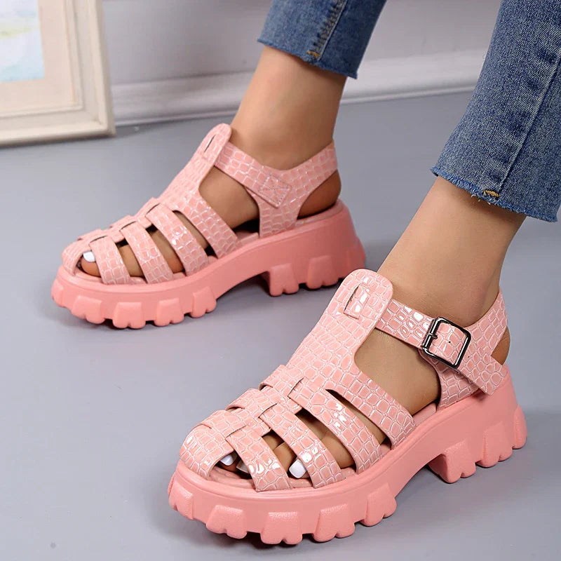 Waveselegance Gladiatoren Sandalen in Schwarz