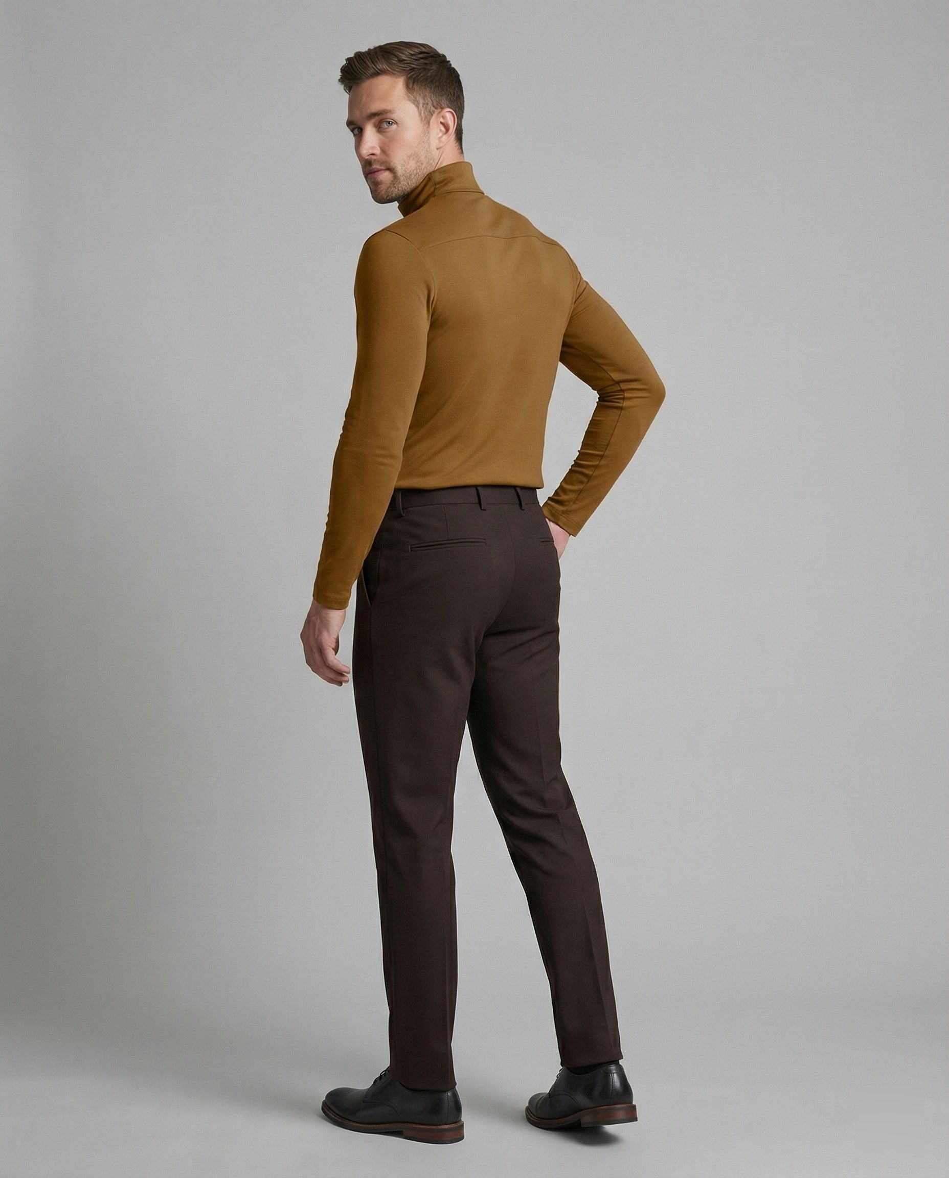 Rollkragenpullover Herren in Jeansblau