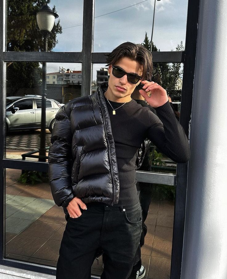 Winter Steppjacke Puffer Streetwear - Urban Style für Kalte Tage in Schwarz