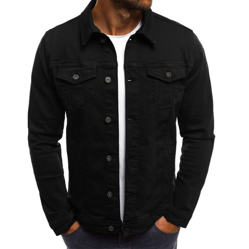 Lässige Herren Denimjacke in Weiß