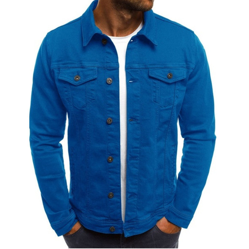 Lässige Herren Denimjacke in Weiß