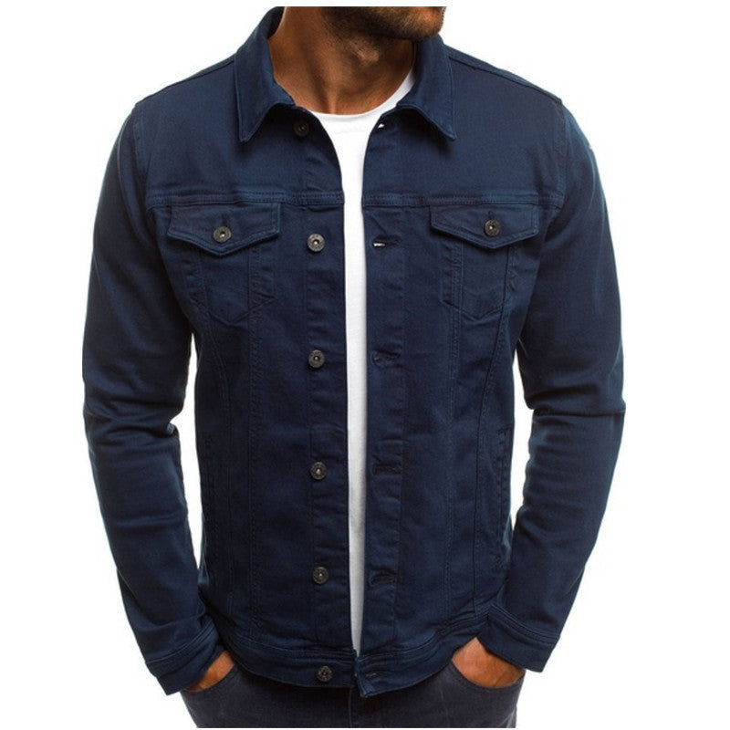 Lässige Herren Denimjacke in Weiß