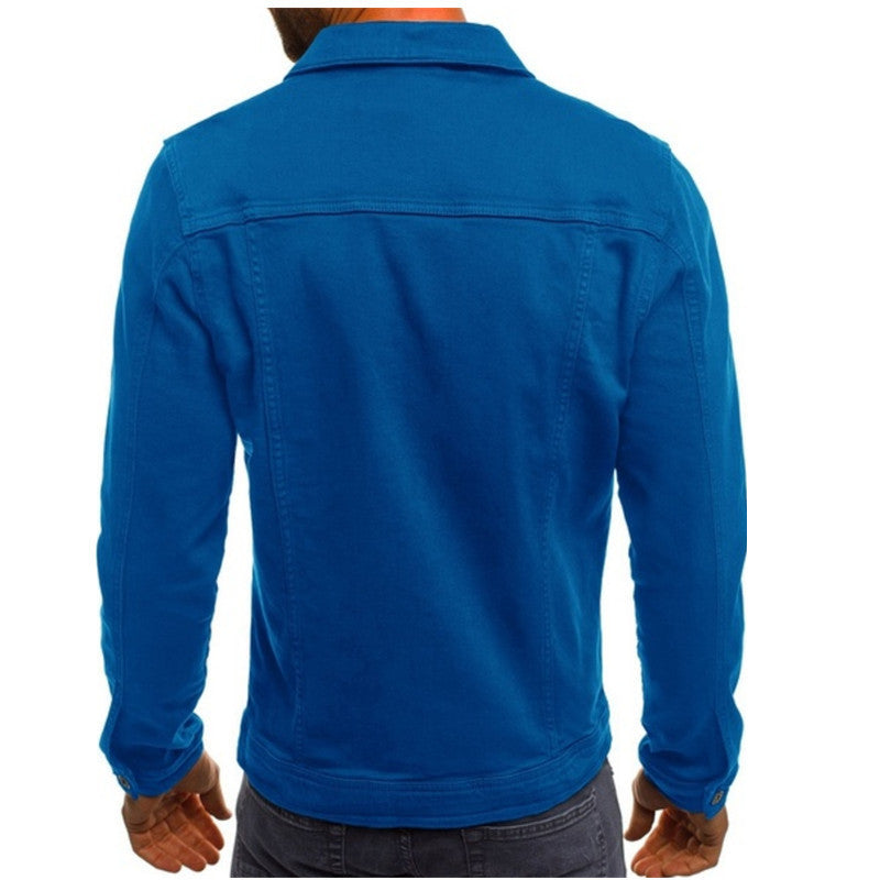 Lässige Herren Denimjacke in Grün