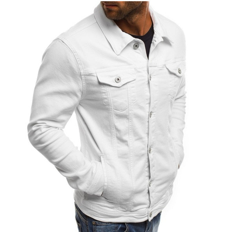 Lässige Herren Denimjacke in Grün