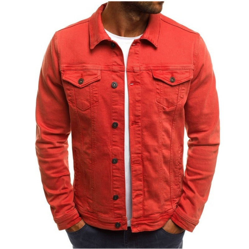 Lässige Herren Denimjacke in Weiß