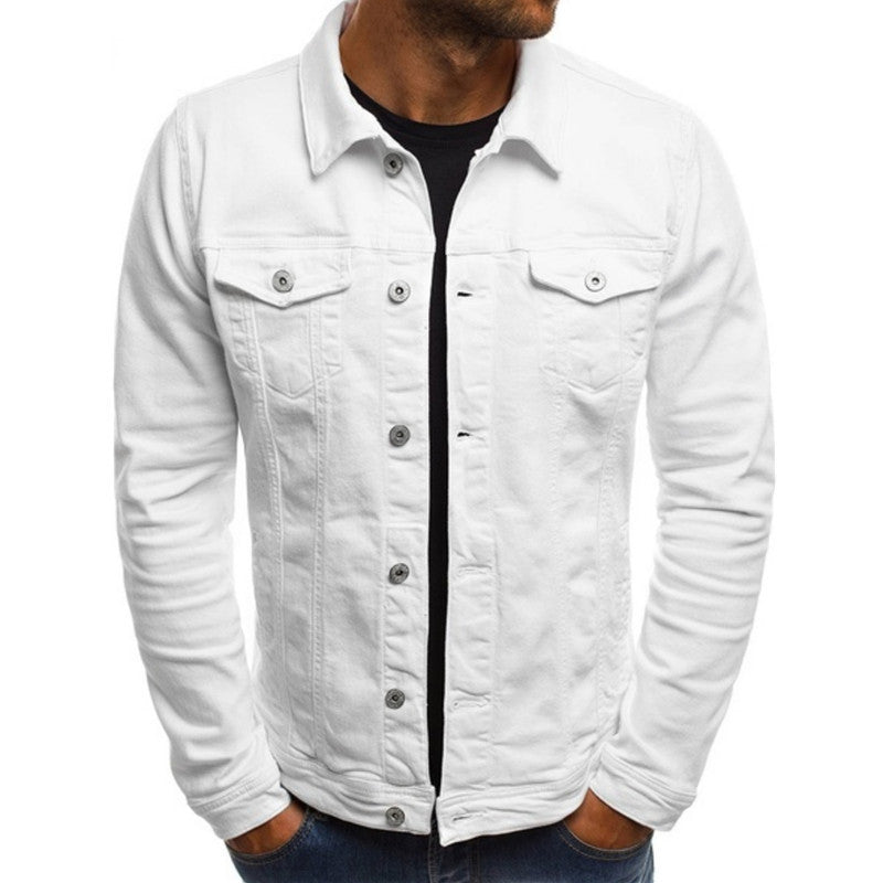 Lässige Herren Denimjacke in Grün