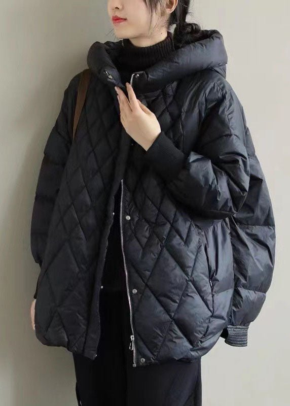 Halblanger Wintermantel Mit Kapuze Für Damen in [Zwart]