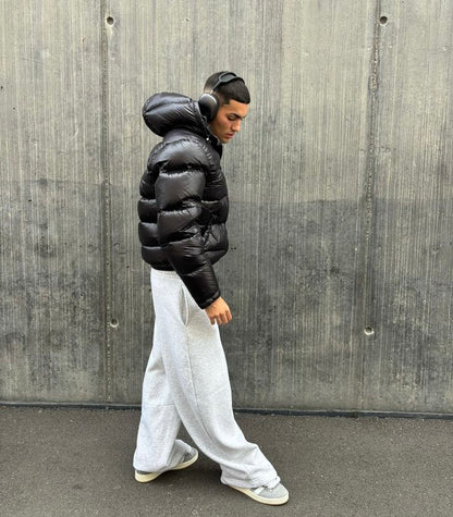 Winter Steppjacke Puffer Streetwear - Urban Style für Kalte Tage in Schwarz