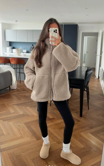 Lässiger Mantel in Beige