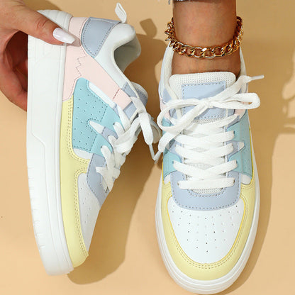 Trendige Damen-Sneaker in Weiß-Gelb