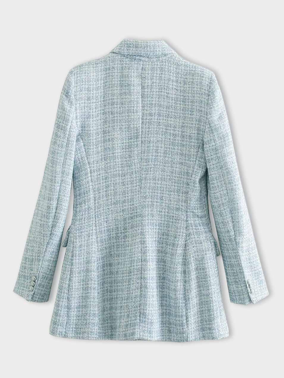 Hellblauer Damen Blazer mit Knöpfen in Hellblau