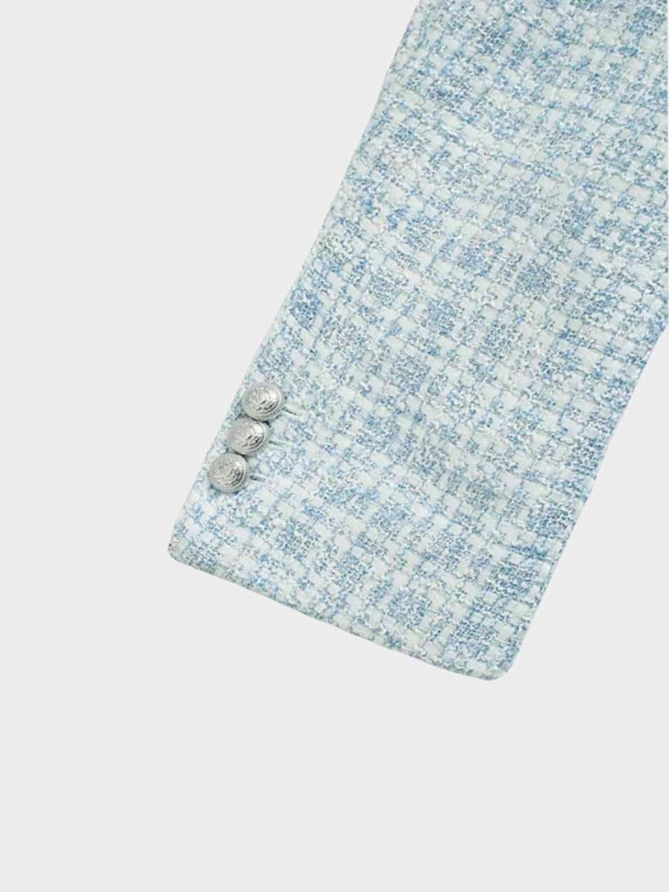 Hellblauer Damen Blazer mit Knöpfen in Hellblau
