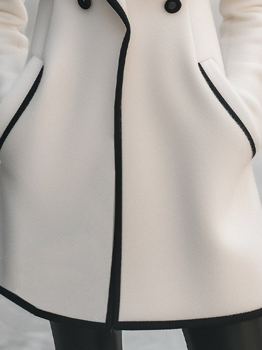 Duster - elegante Damenjacke mit schwarzen Akzenten in Gelb