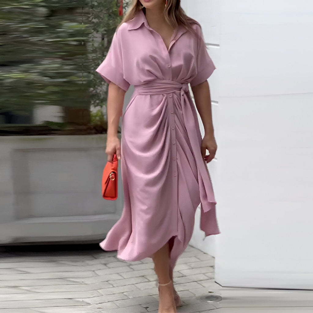 Lolas-Mode | Midikleid mit Bindegürtel