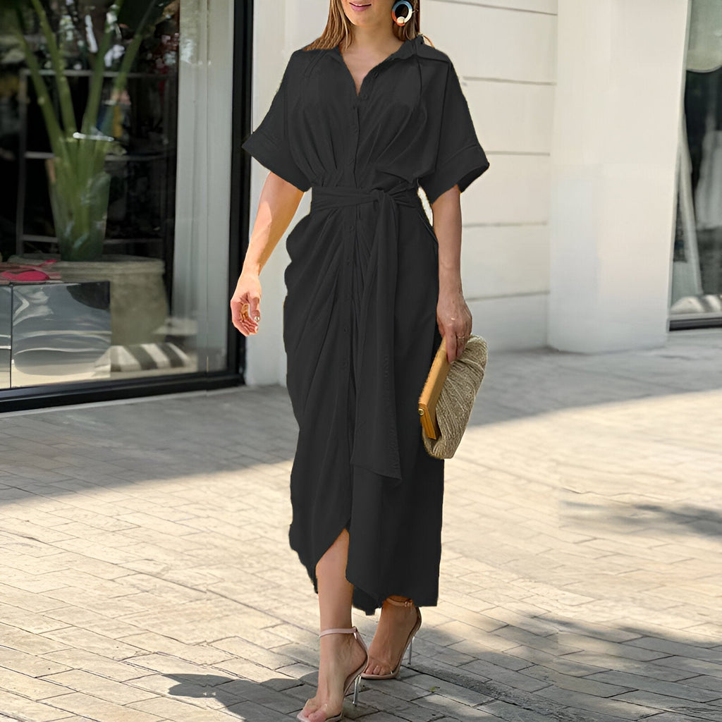 Lolas-Mode | Midikleid mit Bindegürtel