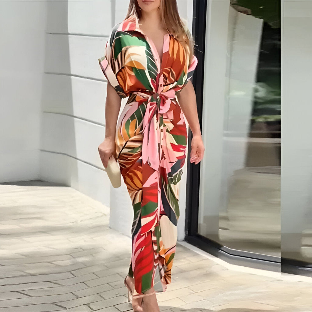 Lolas-Mode | Midikleid mit Bindegürtel
