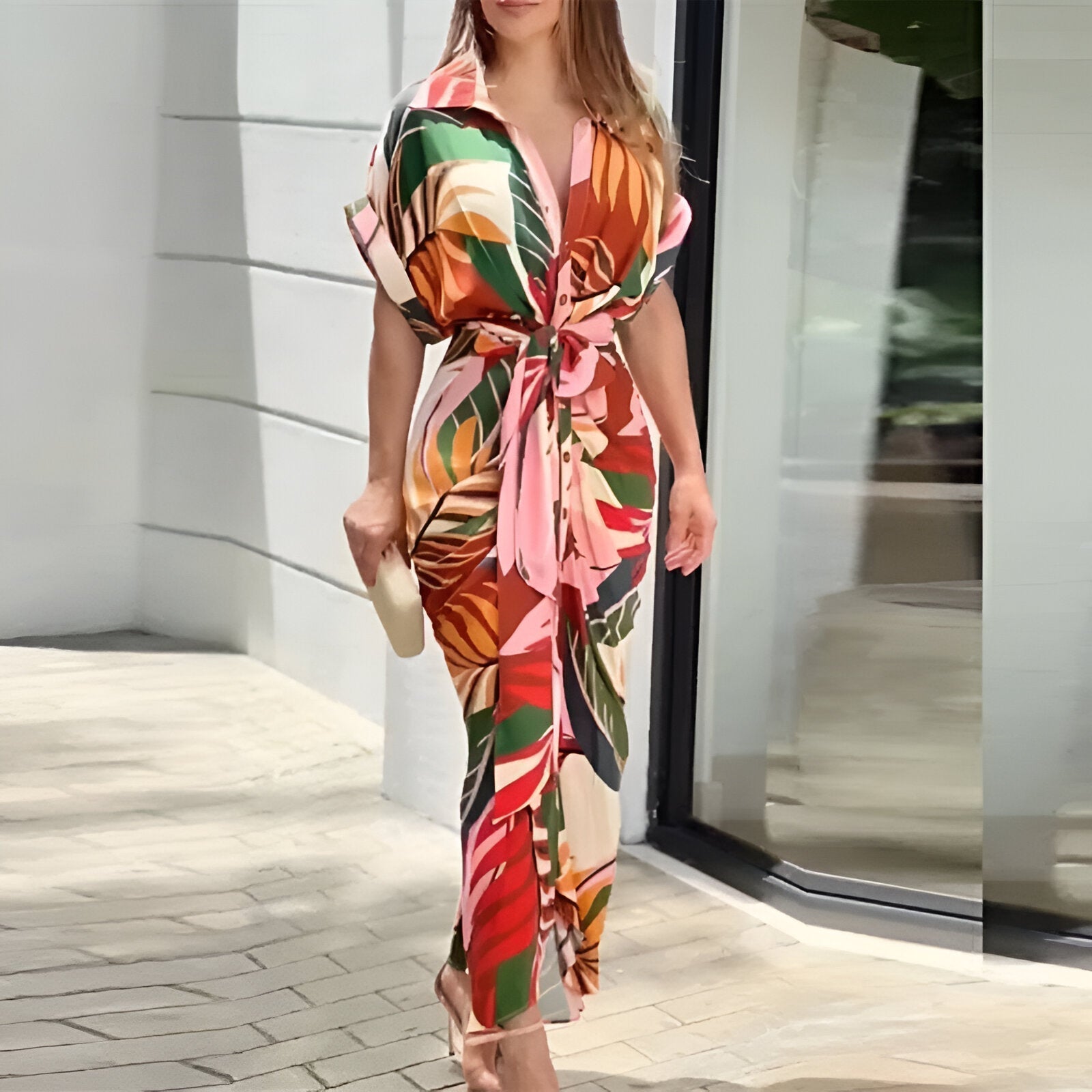 Lolas-Mode | Midikleid mit Bindegürtel