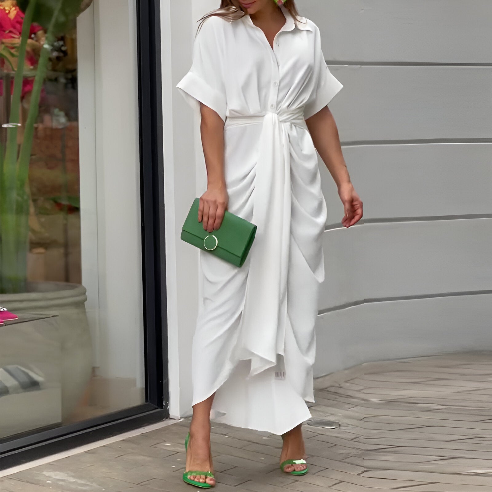 Lolas-Mode | Midikleid mit Bindegürtel