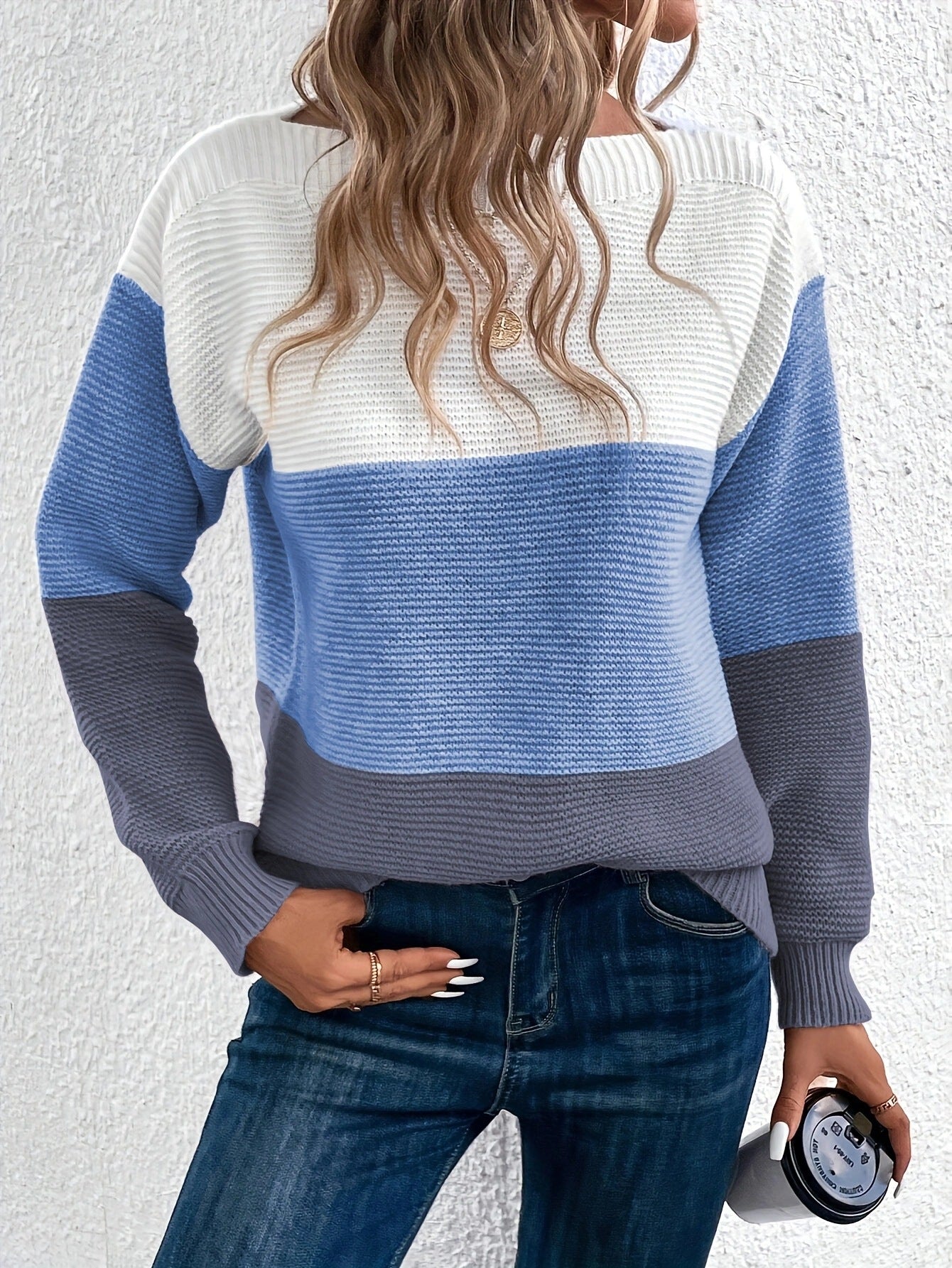 Strickpullover in Violett