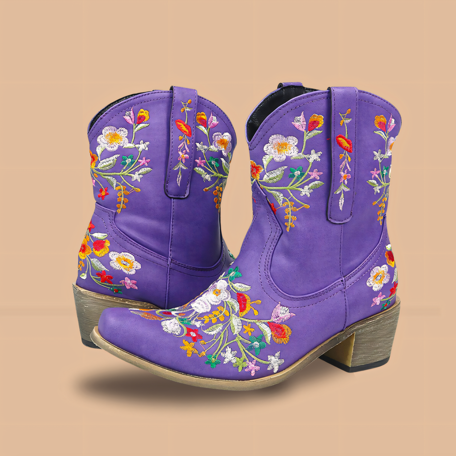 Vintage Cowgirl-Stiefel im Westernlook in Rot