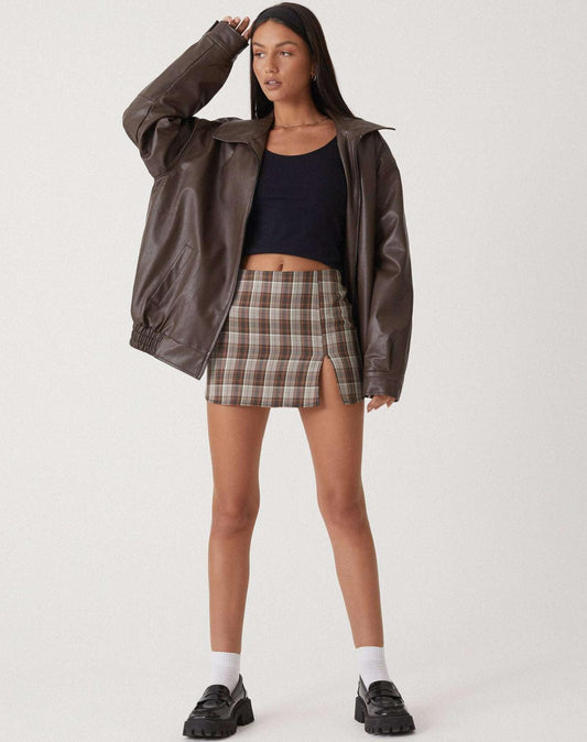 Damen Jacke in Übergröße mit modischem Look in Braun